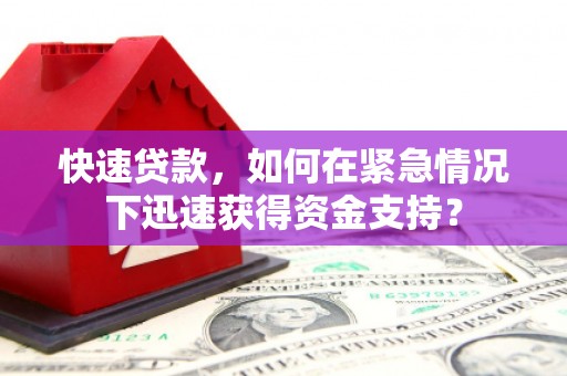 万秀快速贷款，如何在紧急情况下迅速获得资金支持？