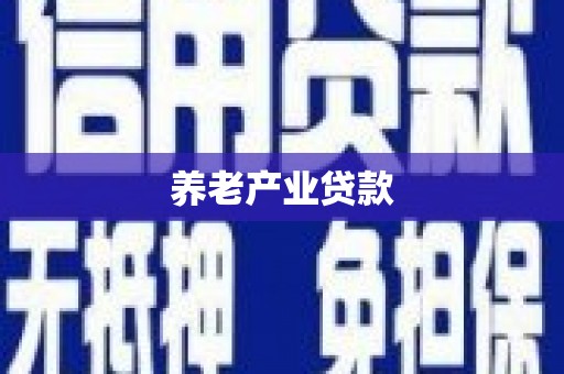万秀养老产业贷款