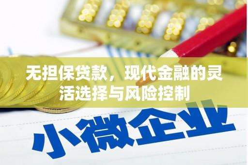 万秀无担保贷款，现代金融的灵活选择与风险控制