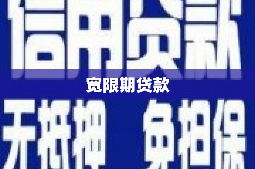万秀宽限期贷款
